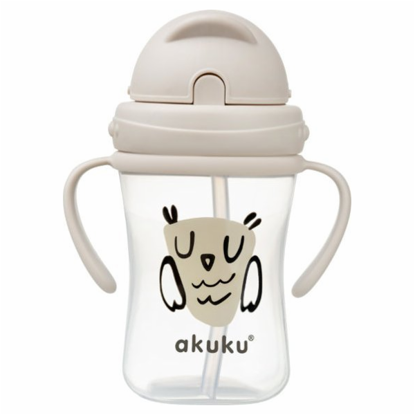 Láhev s brčkem Akuku 300 ml Sova