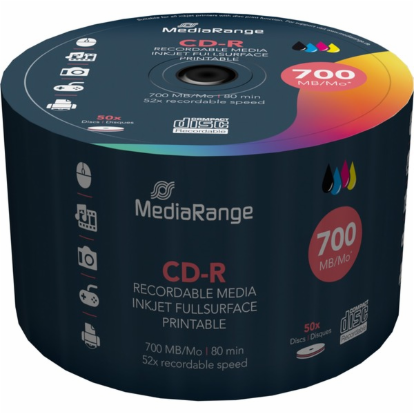 MediaRange CD-R 700 MB, prázdná CD