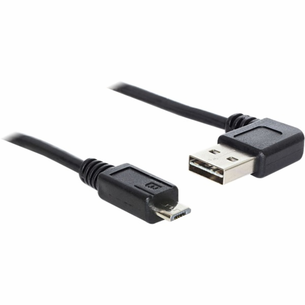 DeLOCK Kabel EASY-USB 2.0, USB-A zástrčka 90° > Micro-USB...