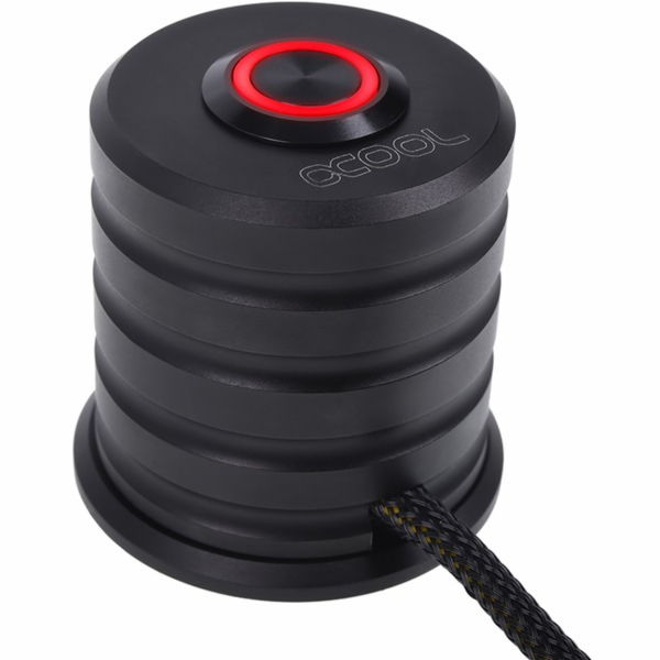 Tlačítko zapnutí Alphacool s tlačítkem 19mm, červeně pods...