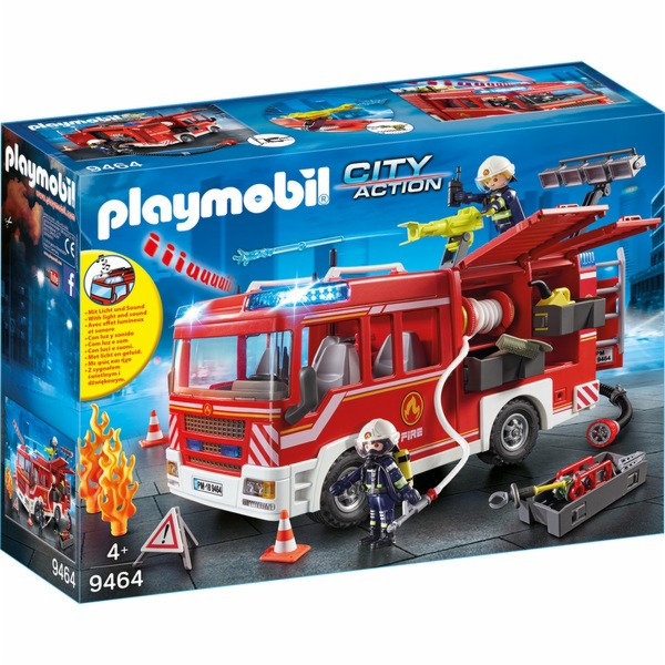Hasičské auto se stříkačkou Playmobil, Hasiči, 37 dílků