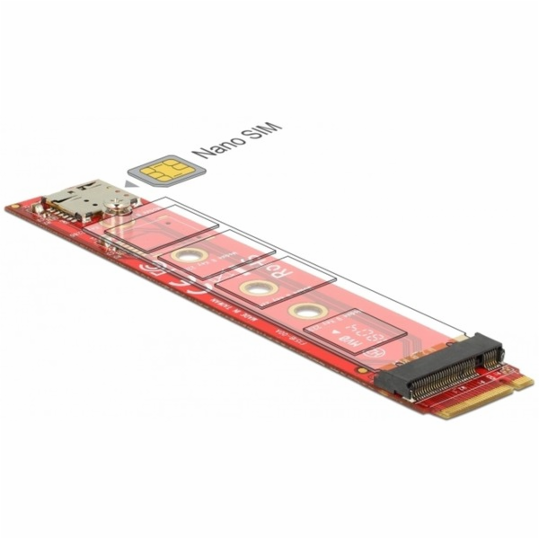 DeLOCK adaptér M.2 Key B konektor > M.2 Key B slot spořič...