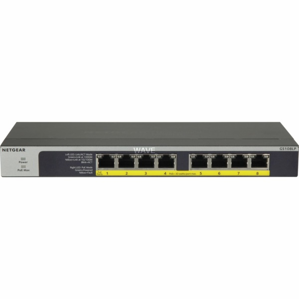 Netgear GS108LP, přepínač
