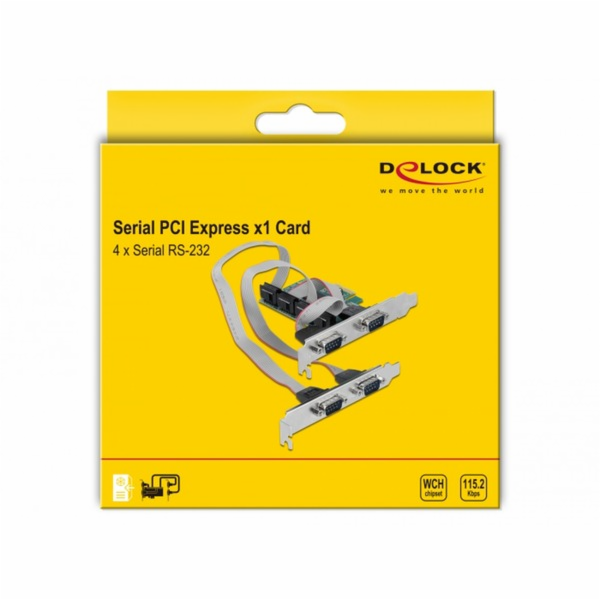 DeLOCK PCI Express karta pro 4 x sériové RS-232, karta ro...