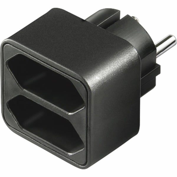 Stromadapter 1x Schutzkontakt > 2x Euro, Steckdosenadapter