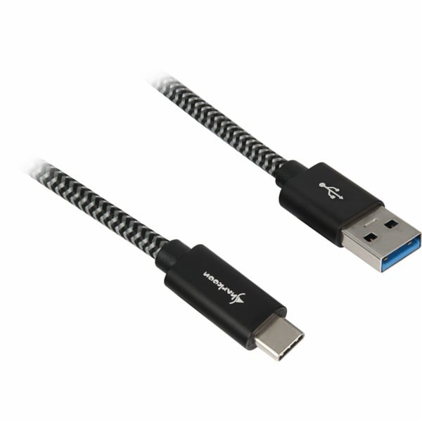 Sharkoon USB 3.2 Gen 2 kabel, USB-A samec > USB-C samec