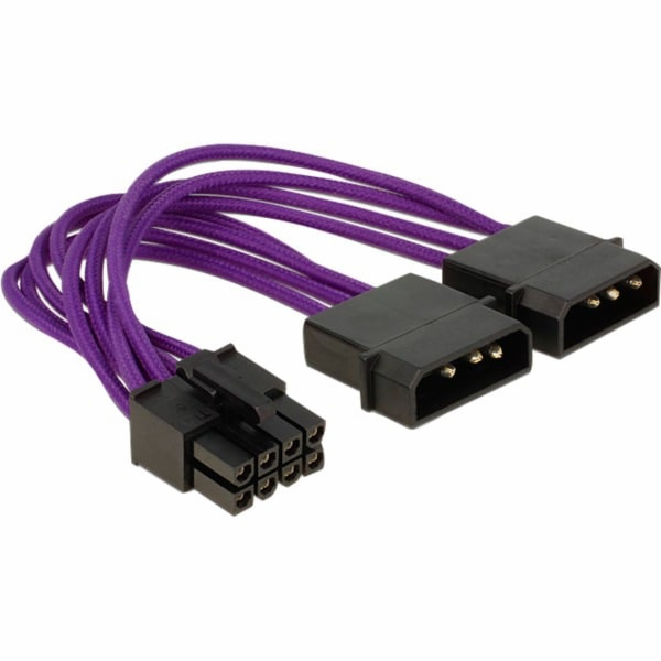 Delock 8pinový EPS -> 2x 4pinový Molex 0,15m (83703)