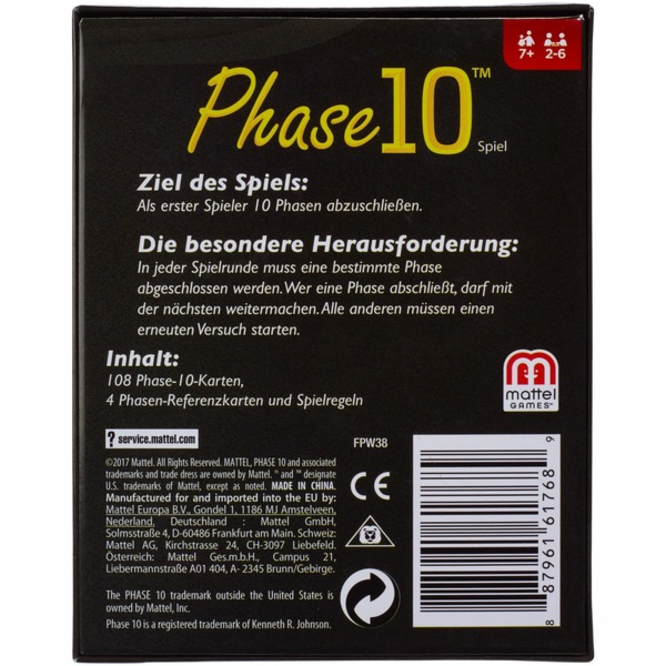 Karetní hra Mattel Games Phase 10