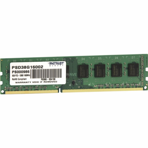 Patriot DIMM 8GB DDR3-1600, RAM