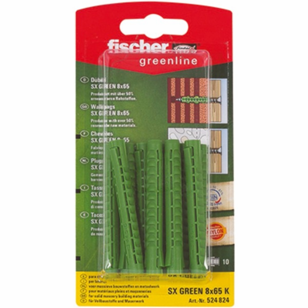 Rozšiřovací hmoždinka SX GREEN 8x65K