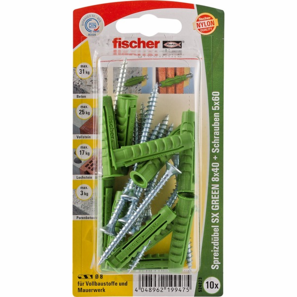 Rozpěrná hmoždinka SX GREEN 8x40 SK