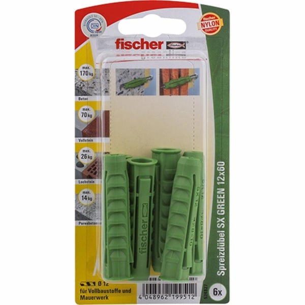 Rozpěrná hmoždinka SX GREEN 12x60 K