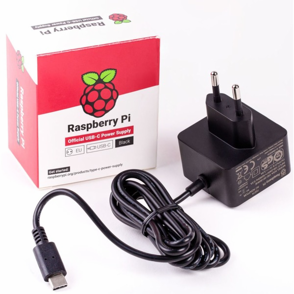 Raspberry Pi Oficiální zdroj Black Raspberry Pi 5.1V/3A (...