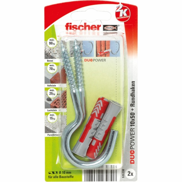 Hmoždinky DUOPOWER 10x50 RH GK