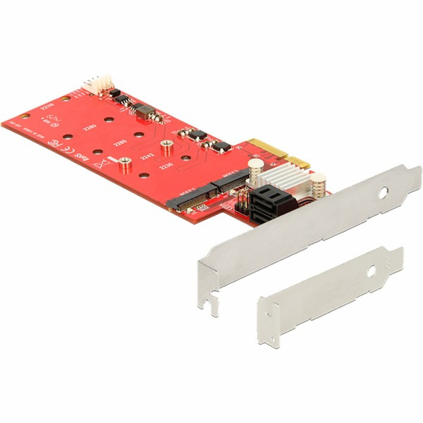 DeLOCK PCIe 2x M.2 NGFF + 2x SATA Raid, řadič