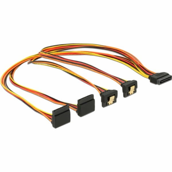 DeLOCK SATA 15Pin > 2x spodní + 2x horní, úhlový, kabel