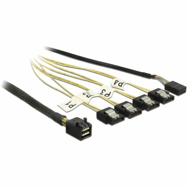 Adaptérový kabel Mini SAS HD SFF-8643 > 4x SATA 7 Pin Rev...