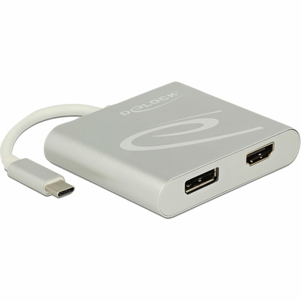 DeLOCK USB adaptér, USB-C samec > HDMI samice + DisplayPo...