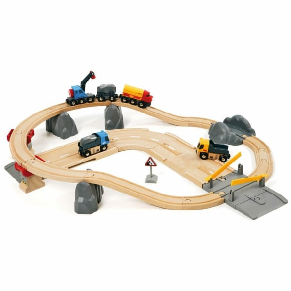 BRIO World Roads & Rails Sada na nakládání kamenů, vlak