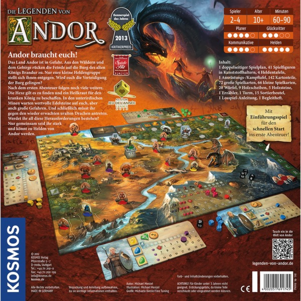 KOSMOS The Legends of Andor, desková hra