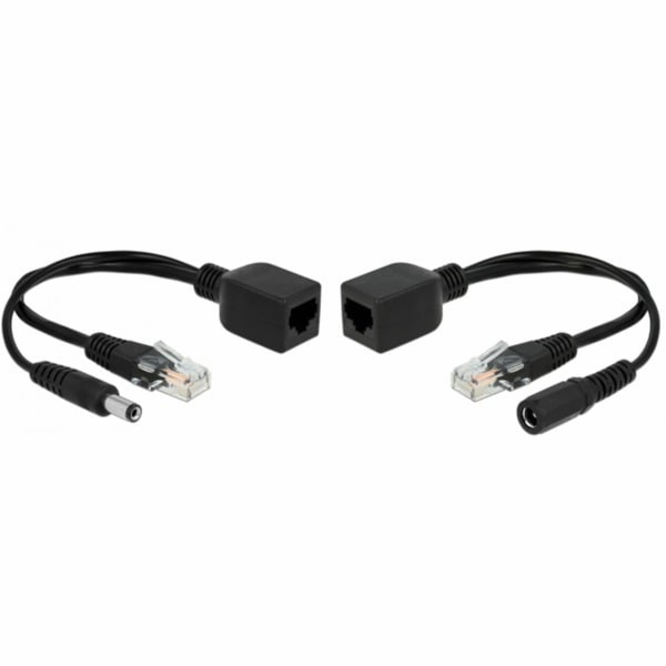 DeLOCK sada pasivního PoE adaptéru RJ-45 > DC 5,5 x 2,1 mm
