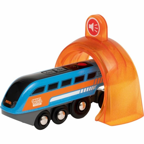 BRIO Smart Tech Sound Lokomotiva s funkcí nahrávání, autíčko