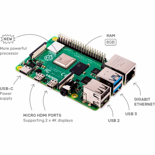 Raspberry Pi Foundation Raspberry Pi 4 model B 8GB LPDDR4...