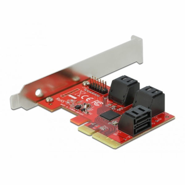 DeLOCK PCIe 6P SATA PCIe x4 karta - LP, řadič
