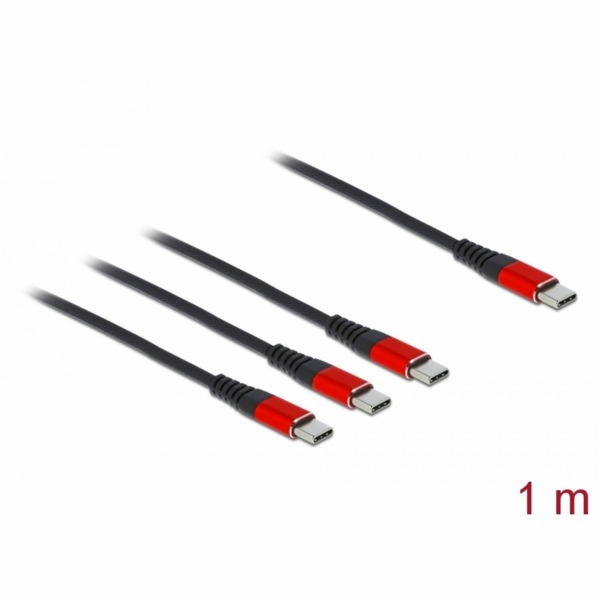 USB Ladekabel, USB-C Stecker > 3x USB-C Stecker