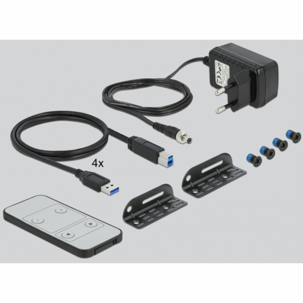 DeLOCK HDMI KVM přepínač 4K 60 Hz s USB 3.0 a zvukem, KVM...