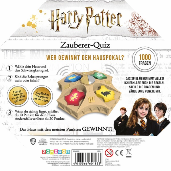 Asmodee Harry Potter Wizard Quiz, Kvízová hra