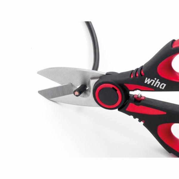 Wiha Elektrikářské nůžky (černočervené, s krimpovací funkcí)