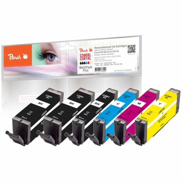 Peach cartridge Canon No. 580XL/581XL PEA Multi-Plus REM FW
