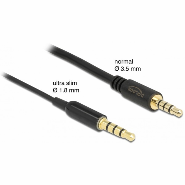 DeLOCK jack kabel 3,5 mm 4pin > 3,5 mm 4pin konektor Ultr...