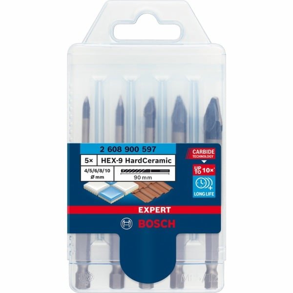 Bosch EXPERT HEX-9 HardCeramic vrták do dlazby 5ks. 4/5/6...
