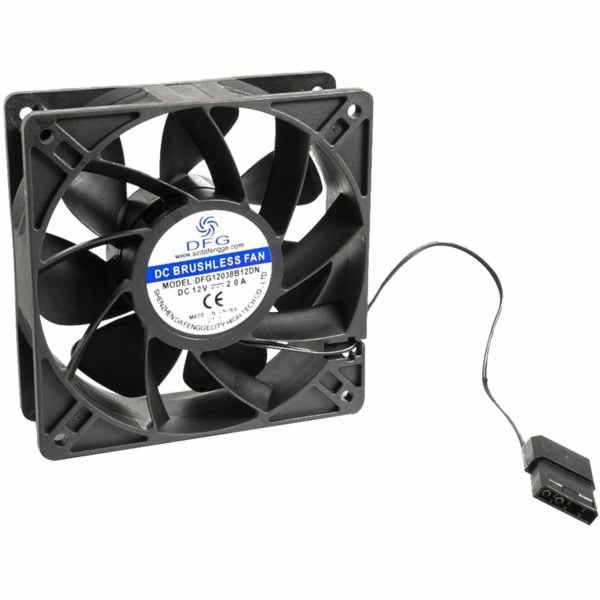 Inter-Tech DFG12038B12DN 120x120x38, skříňový ventilátor