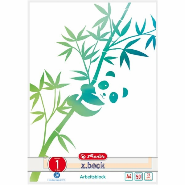 Herlitz 01 Pracovní podložka A4 GREENline 50 listů pravít...