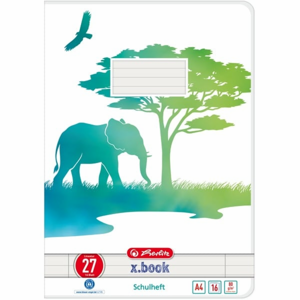 Heft A4 16 Blatt Lineatur 27 GREENline Elefant