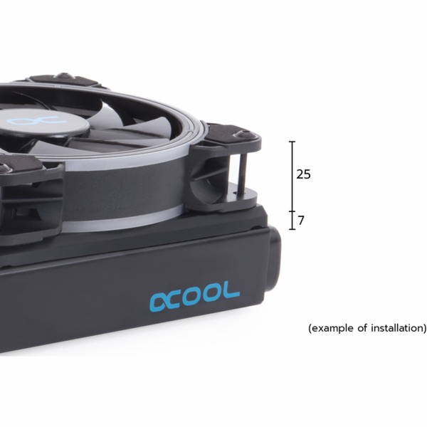 Alphacool Shroud & decoupling 120 mm (tloušťka 7 mm), ins...