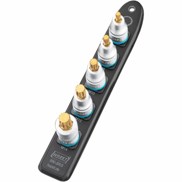Hazet "SmartRail 1/2" sada zásuvek, vnitřní drážkování, 5...
