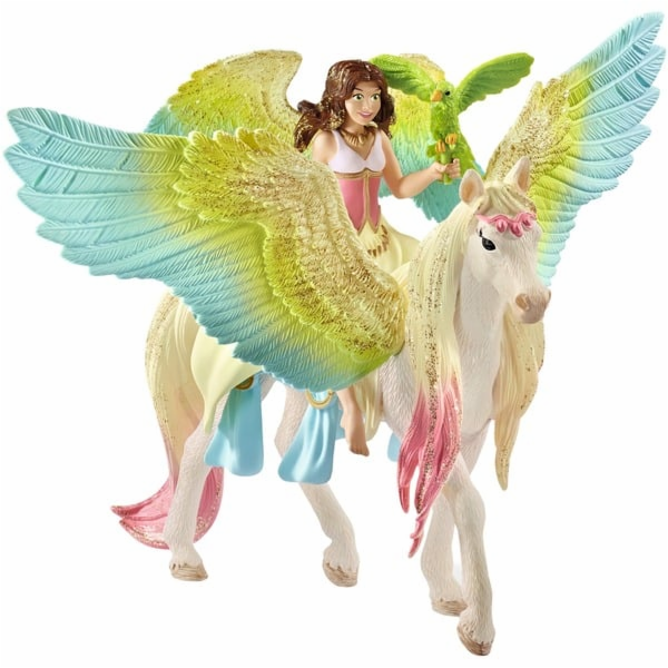 Schleich Bayala Surah s třpytivým Pegasem, figurka na hraní