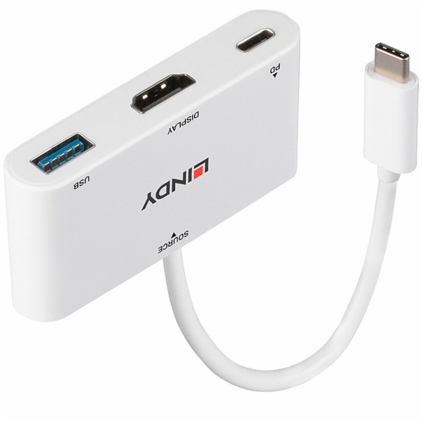 Lindy USB 3.2 Gen 1 multiport hub, USB-C samec > USB-A + ...