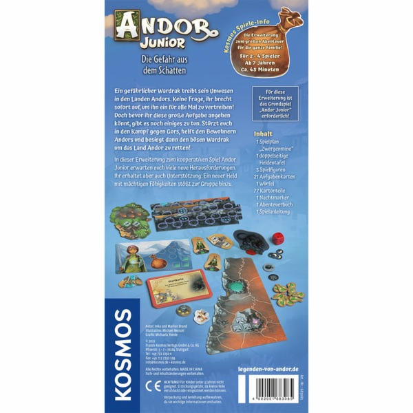 Andor Junior - The Danger from the Shadow, desková hra