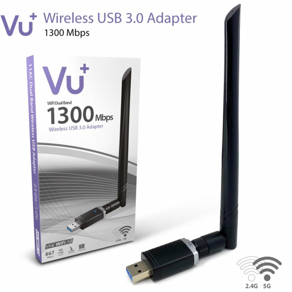 VU+ dvoupásmový bezdrátový adaptér USB 3.0, adaptér WLAN