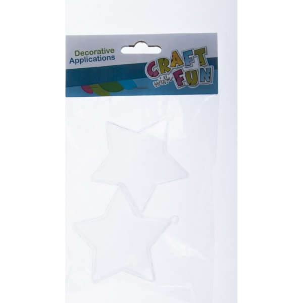 Craft with Fun ORNAMENT BN PLAST STAR 7,5CM 2KS CF PBH 12...