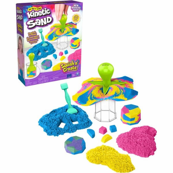 Spin Master Kinetic Sand Squish N  Create Set, hrajte písek