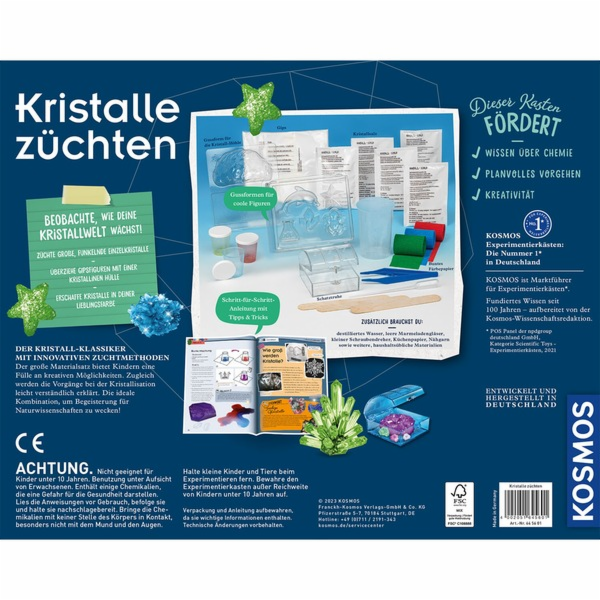 Pěstování krystalů, experimentální sada