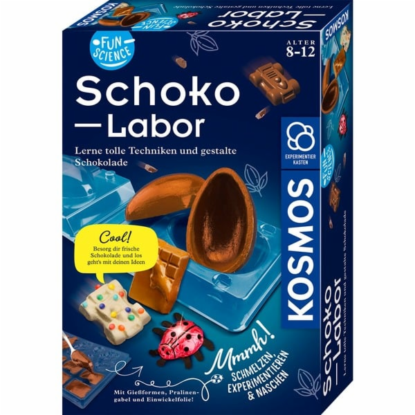 Zábavná vědecká čokoládová laboratoř, experimentální krabice