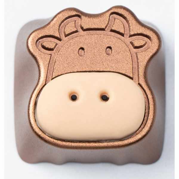 Cute Cows Alu Alloy Artisan Keycap, klíčenka
