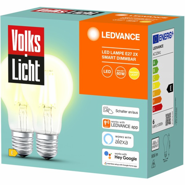 SMART+ BT CLA60 60 6W/2500K E27, LED žárovka